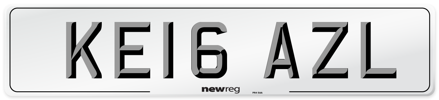 KE16 AZL Number Plate from New Reg